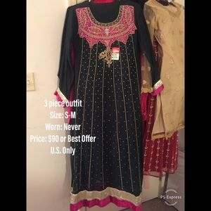 Pink and Green Anarkali